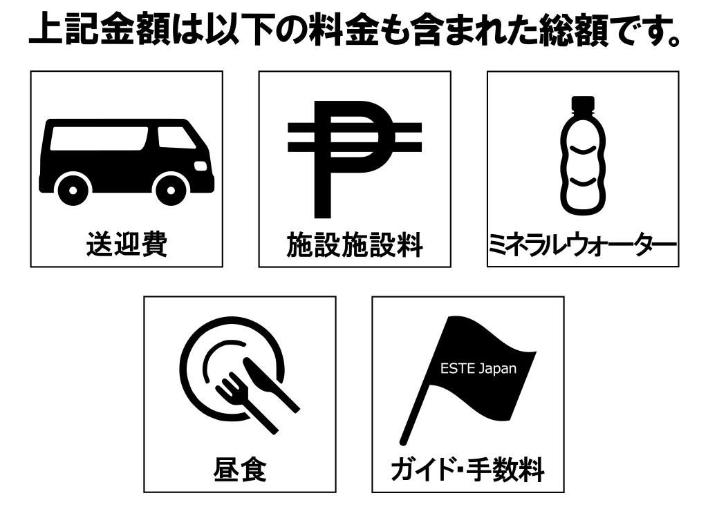 ストレスフリーツアーの価格に含まれる物2019年